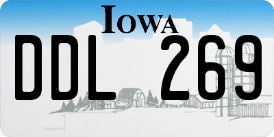 IA license plate DDL269