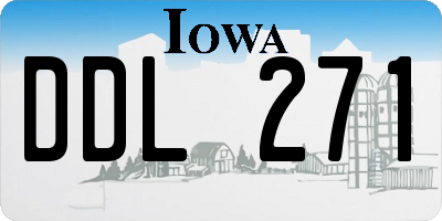 IA license plate DDL271