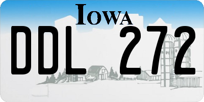 IA license plate DDL272