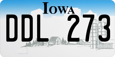 IA license plate DDL273