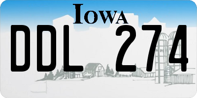 IA license plate DDL274