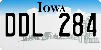 IA license plate DDL284