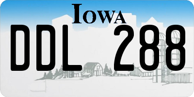 IA license plate DDL288