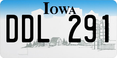IA license plate DDL291