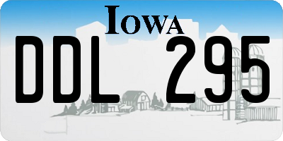 IA license plate DDL295