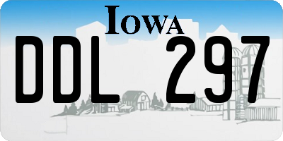 IA license plate DDL297