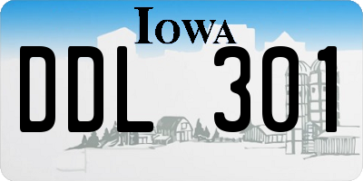 IA license plate DDL301