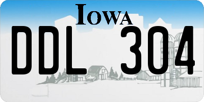 IA license plate DDL304