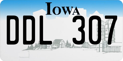 IA license plate DDL307