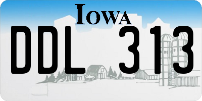 IA license plate DDL313