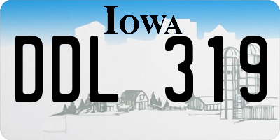 IA license plate DDL319