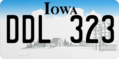 IA license plate DDL323