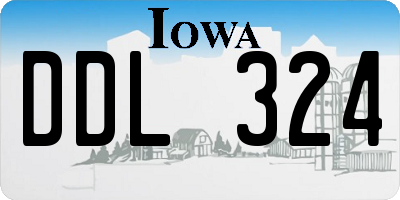 IA license plate DDL324