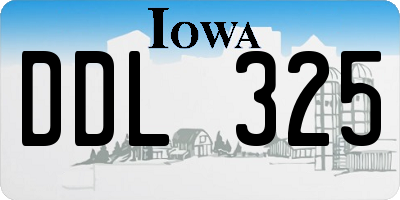 IA license plate DDL325