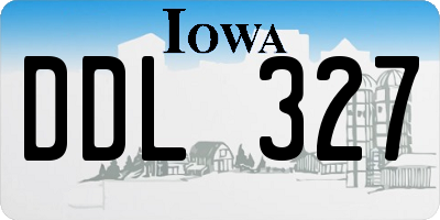 IA license plate DDL327