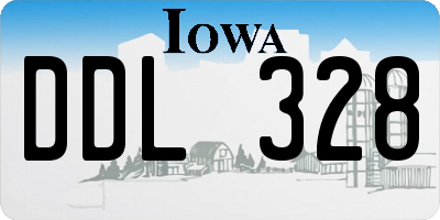 IA license plate DDL328