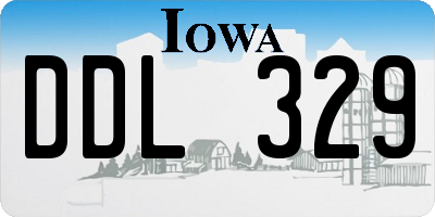 IA license plate DDL329