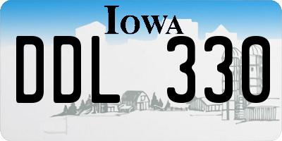 IA license plate DDL330
