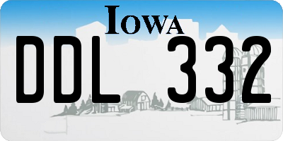 IA license plate DDL332
