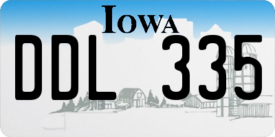 IA license plate DDL335