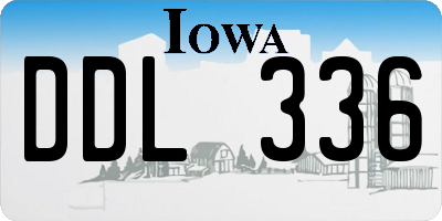 IA license plate DDL336