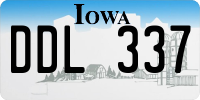 IA license plate DDL337