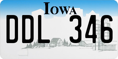 IA license plate DDL346