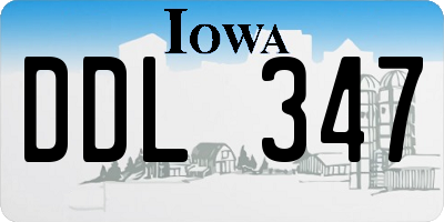 IA license plate DDL347