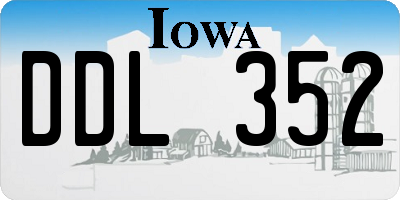IA license plate DDL352