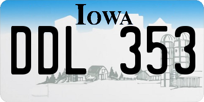 IA license plate DDL353