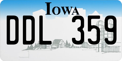 IA license plate DDL359