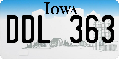 IA license plate DDL363