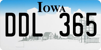IA license plate DDL365