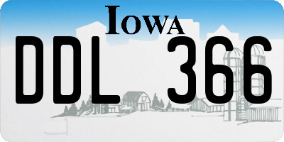 IA license plate DDL366