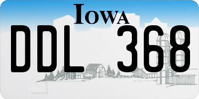 IA license plate DDL368