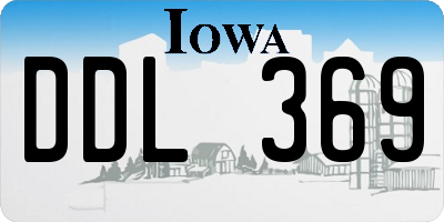 IA license plate DDL369