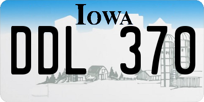 IA license plate DDL370