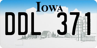IA license plate DDL371