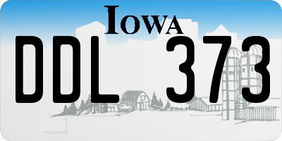 IA license plate DDL373