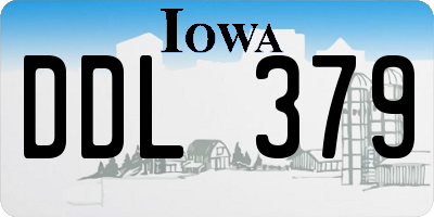 IA license plate DDL379
