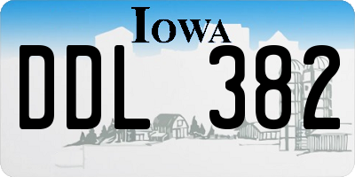 IA license plate DDL382