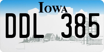 IA license plate DDL385