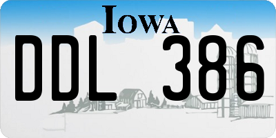 IA license plate DDL386