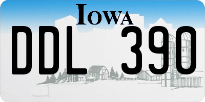 IA license plate DDL390