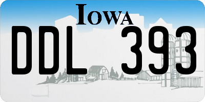 IA license plate DDL393