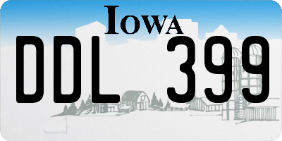 IA license plate DDL399