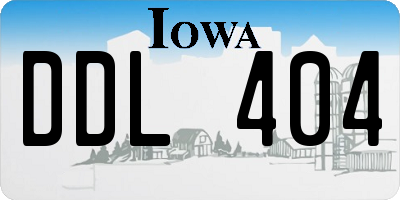IA license plate DDL404