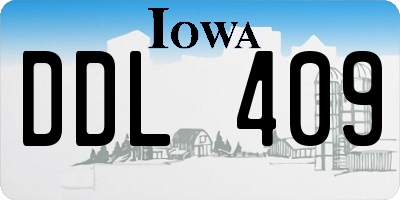 IA license plate DDL409
