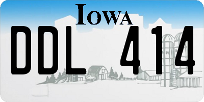 IA license plate DDL414