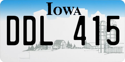 IA license plate DDL415